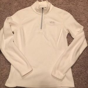 White Womens North Face quarter zip